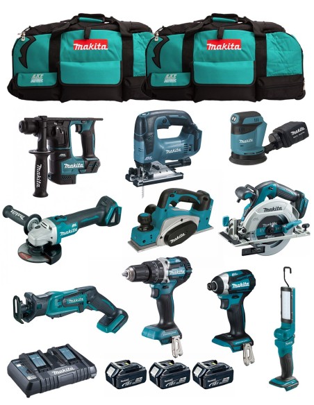 MAKITA Kit MK1004 (DHP484+ DTD154+ DHR171+ DGA504+ DJR183+