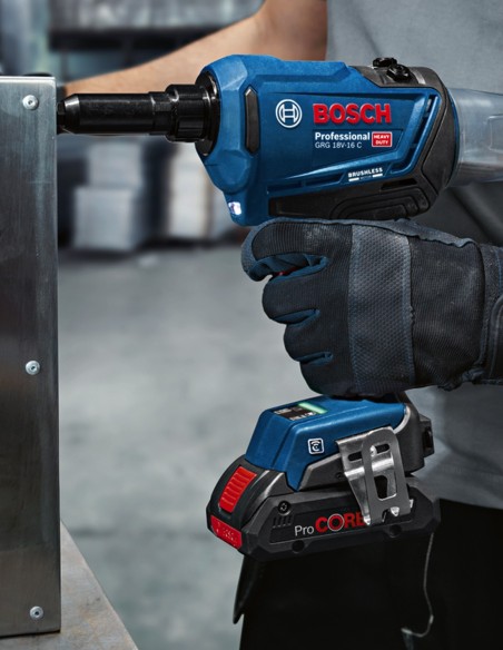 Pistola Remachadora BOSCH GRG 18V-16 C (2 x 4,0 Ah ProCORE +