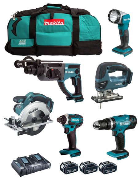 MAKITA Kit DLX6068PT (DHP453 + DTD152 + DHR202 + DJV180 +