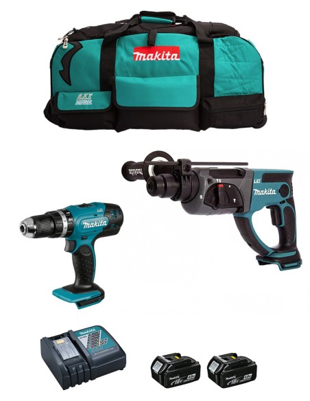 MAKITA Kit DLX2025M (DHP453 + DHR202 + 2 x 4,0 Ah + DC18RC +