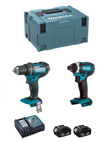 MAKITA Kit DLX2127MJ (DDF482 + DTD152 + 2 x 4,0 Ah + DC18RC +