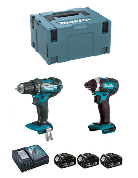 MAKITA Kit DLX2127MJ1 (DDF482 + DTD152 + 3 x 4,0 Ah + DC18RC +