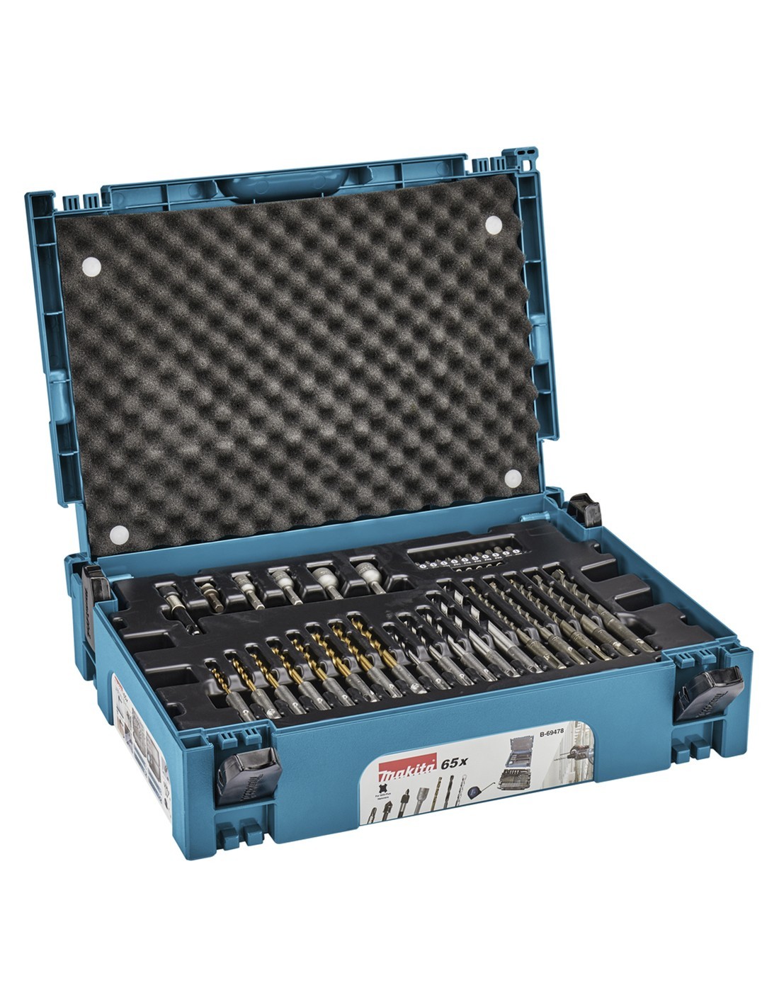 Set de accesorios MAKPAC SDS-Plus MAKITA B-69478 (65 piezas)