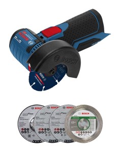 Angle Grinder BOSCH GWS 12V-76 (2 x 2,0 Ah + GAL12V-20 + Discs 2