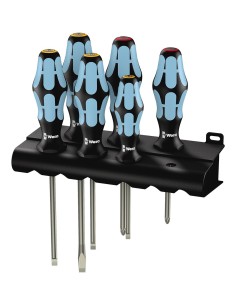 Set de 6 destornilladores Kraftform WERA 3334/6 Rack