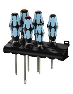 Set de 6 tournevis Kraftform WERA 3334/3350/3355/6 Rack