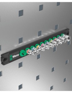 Set di 9 bussole Zyklop 1/4" WERA Nuss-Magnetleiste A Imperial 1 2