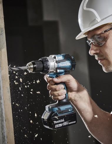 Taladro Percutor MAKITA DHP489RTJ (2 x 5,0 Ah + DC18RC + MAKPAC