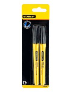Set di 2 pennarelli neri a punta fine STANLEY 0-47-316 2