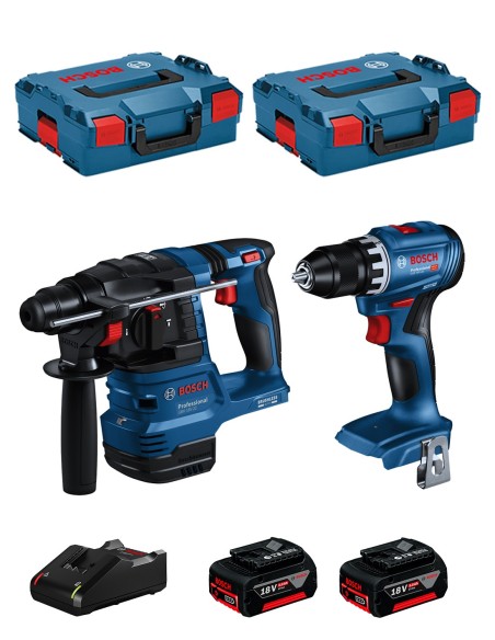 BOSCH Kit BK222 (GBH 18V-22 + GSR 18V-45 + 2 x 5,0 Ah +