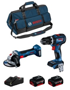 BOSCH Kit BK2017BAG (GSB 18V-90 C + GWS 18V-7 + 2 x 5,0 Ah + GAL18V-40 + HDBAG)
