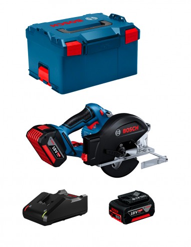 Sega Circolare BOSCH GKM 18V-50 (2 x 5,0 Ah + GAL18V-40 +