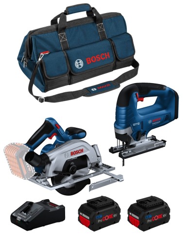 BOSCH Kit BK2023BAG (GKS 18V-57-2 + GST 18V-125 B + 2 x 8,0 Ah