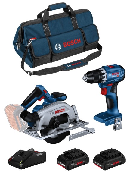 BOSCH Kit BK2025BAG (GSB 18V-45 + GKS 18V-57-2 + 2 x 4,0 Ah