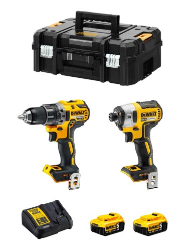 DeWALT Kit DCK268P2T (DCD791 + DCF887 + 2 x 5,0 Ah + DCB115 +