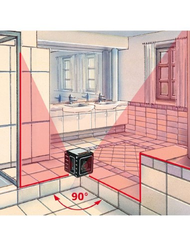 Red cross-line laser LASERLINER 036.150A - CompactCube-Laser 3