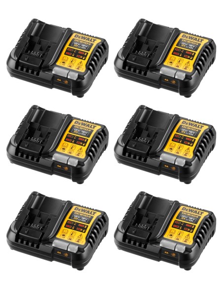 Pack de 6 cargadores DeWALT DCB1104-6 (DCB1104 - 12V 18V)