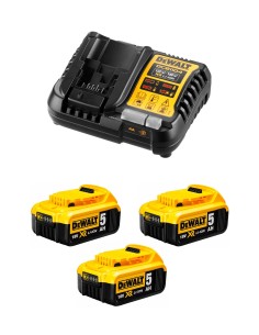 Power Set DeWALT DCB1104P3 (3 x 5,0 Ah + DCB1104)