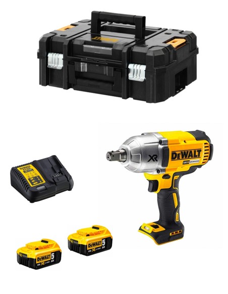 Clé à Chocs DeWALT DCF899P2T (2 x 5,0 Ah + DCB115 + TSTAK II)
