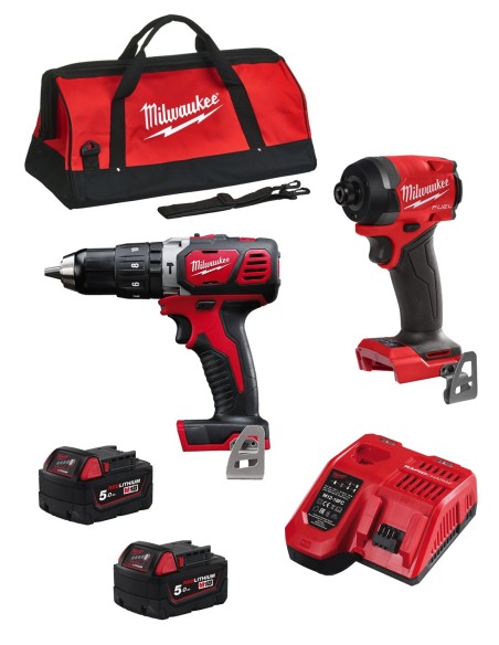 MILWAUKEE Kit MWK201BAG (M18FID3 + M18BPD + 2 x 5,0 Ah +