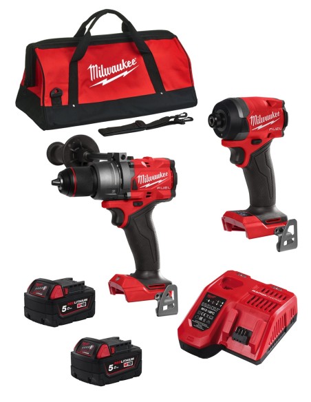 MILWAUKEE Kit MWK202BAG (M18FID3 + M18FPD3 + 2 x 5,0 Ah +
