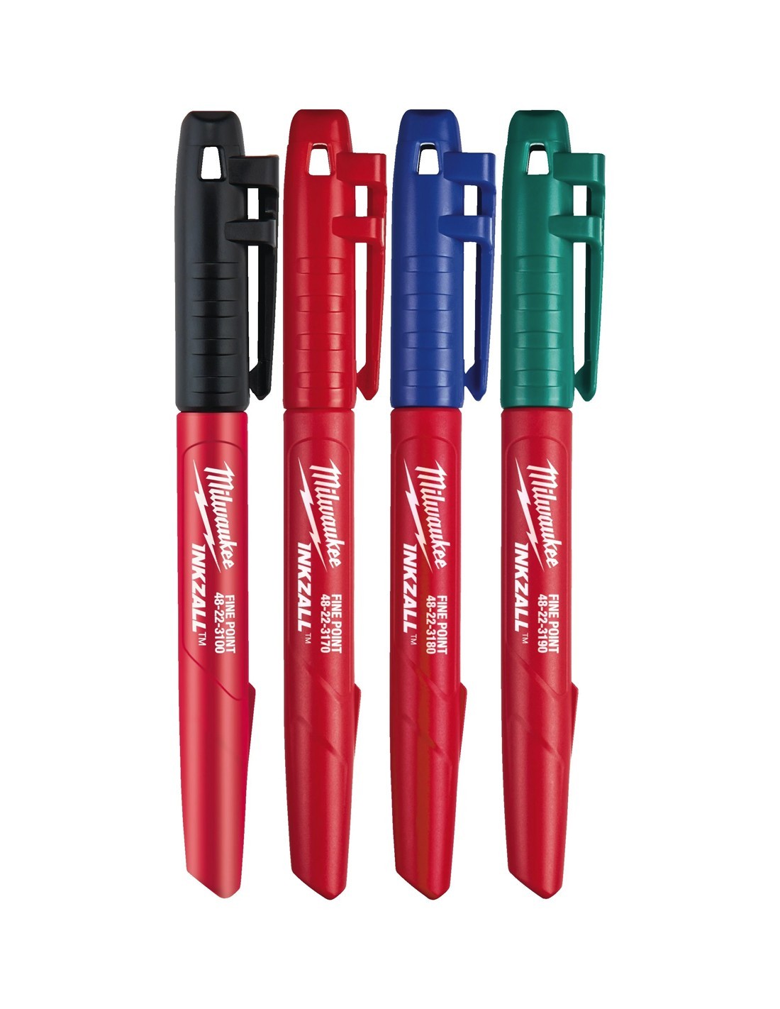 Pack 4 marcadores finos colores INKZALLâ„¢ Milwaukee