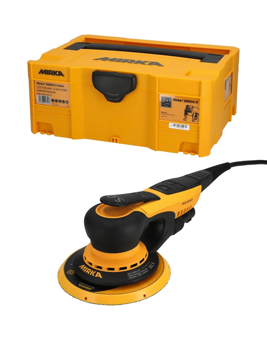 Lijadora Rotorbital MIRKA DEROS II 5650 EU Ø 125/150mm (Cuerpo solo + Maletín)