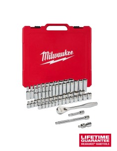Metric 3/8" ratchet + socket set (56pc) Milwaukee