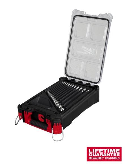 MAX BITE metric combination spanner set (15pc) with PACKOUT