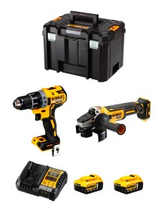 DeWALT Kit DCK2020P2T (DCD791 + DCG405 + 2 x 5,0 Ah + DCB1104 +
