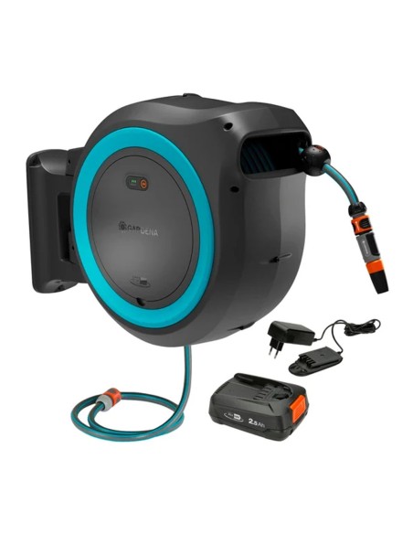 Avvolgitubo a parete alimentazione a batteria GARDENA RollUp