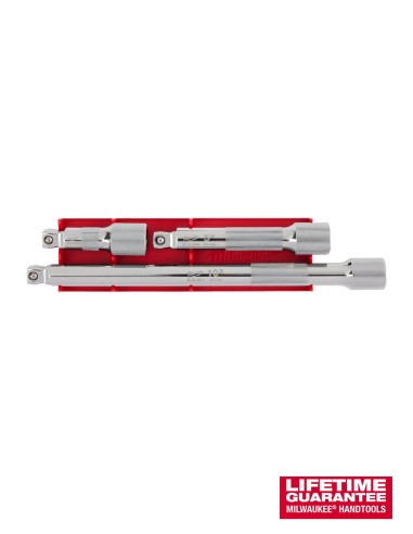 Set rallonge à douille 1/2" (3 pièces) Milwaukee