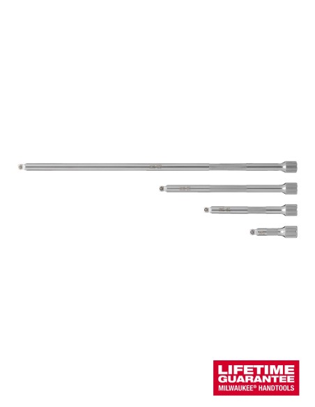 Set rallonge à douille 3/8" (4 pièces) Milwaukee