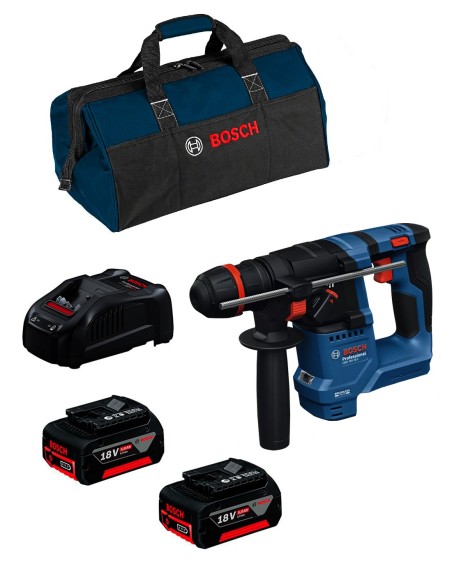 Perforateur BOSCH GBH 18V-18 X (2 x 5,0 Ah + GAL1880 + Sac)