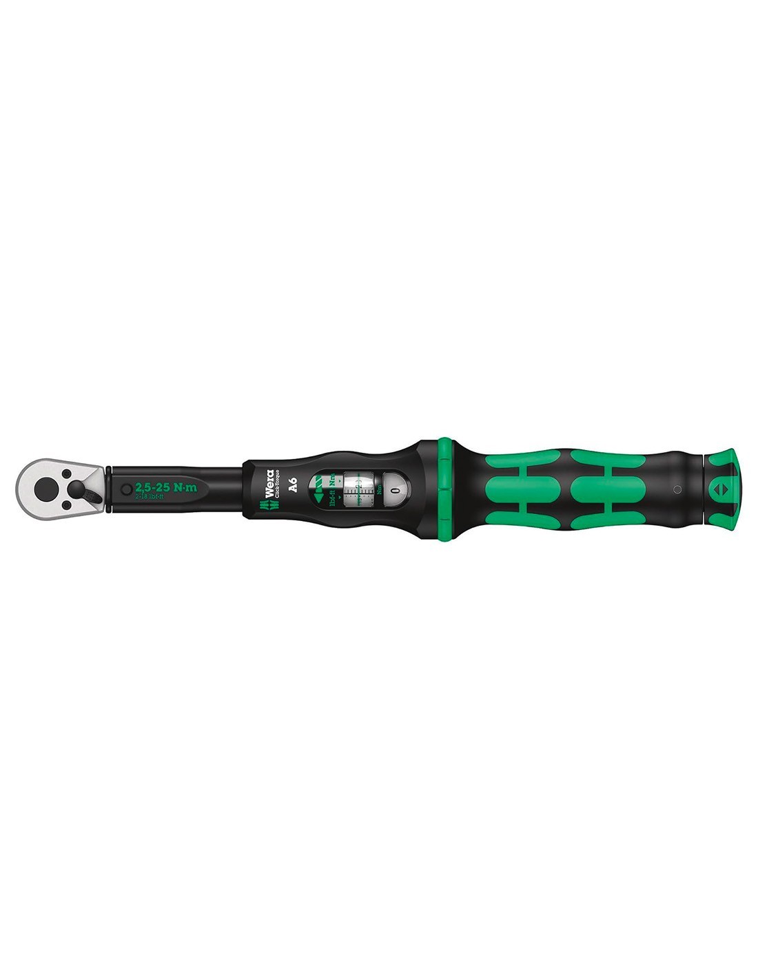 Llave dinamométrica con carraca reversible 1/4" 2,5-25 Nm WERA Click-Torque A 6