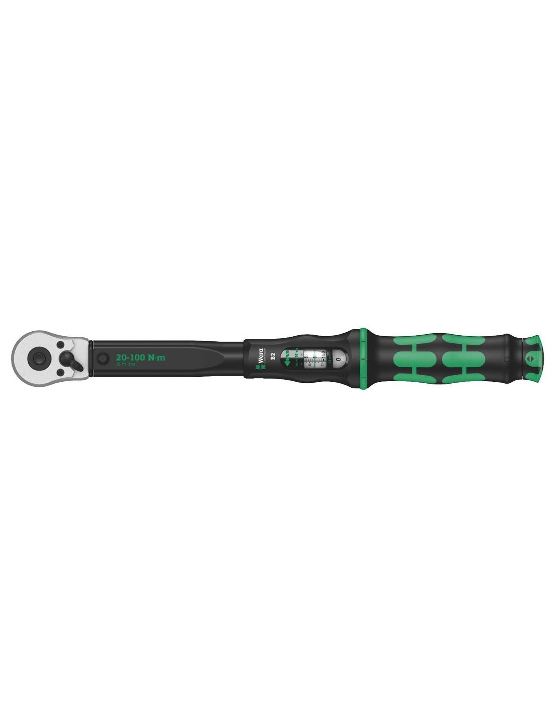 Llave dinamométrica con carraca reversible 3/8" 20-100 Nm WERA Click-Torque B 2