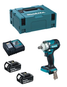 Llave de Impacto MAKITA DTW300RFJ (2 x 3,0 Ah + DC18RC + MAKPAC