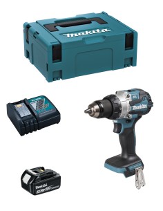 Taladro Percutor MAKITA DHP489RFJ1 (1 x 3,0 Ah + DC18RC +