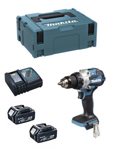 Bohrschrauber MAKITA DDF489RTJ (2 x 5,0Ah + DC18RC + MAKPAC 2)