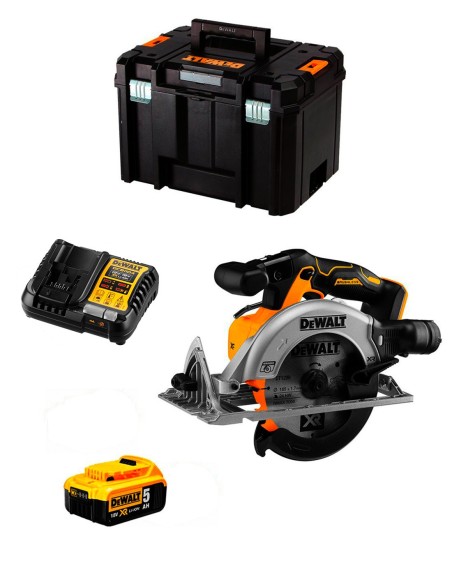 Sierra Circular DeWALT DCS565P1T (1 x 5,0 Ah + DCB1104 + TSTAK