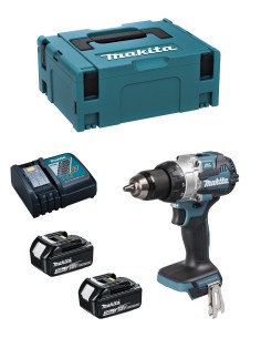 Taladro Percutor MAKITA DHP492RFJ (2 x 3,0Ah + DC18RC + MAKPAC
