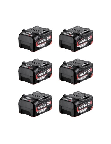 Pack da 6 batterie METABO 18V 5,2 Ah