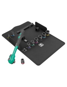 Set mit Ratsche 3/8" WERA Zyklop Comfort 8100 SB 13 (11 teilig)