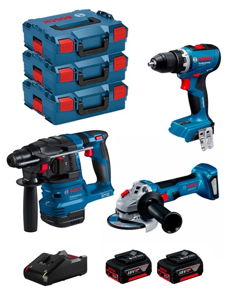 BOSCH Kit 0615A5009G (GSR 18V-65 + GBH 18V-22 + GWS 18V-8 + 2 x