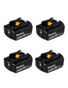 Pack de 4 baterías MAKITA BL1860 (18V - 6,0 Ah)