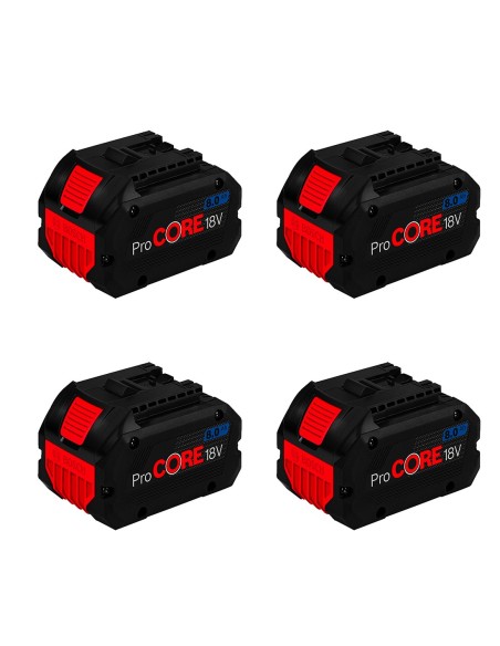 Pack de 4 baterías MAKITA GBA ProCore (18V - 8,0 Ah)