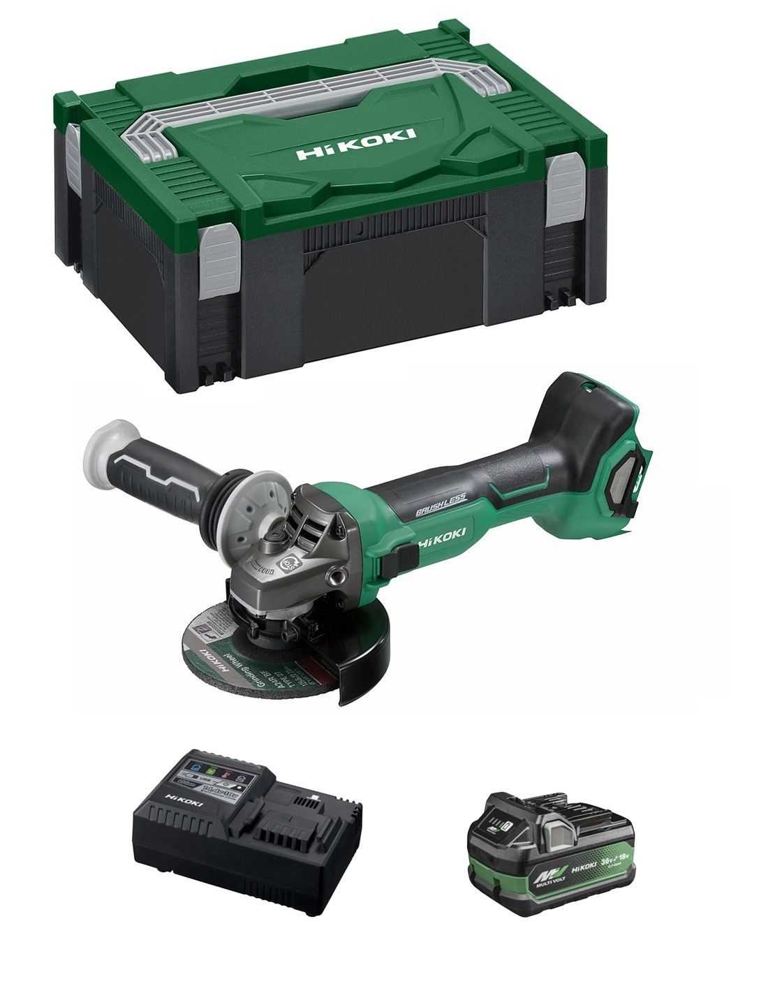 Amoladora HIKOKI G1813DAA1X (1 x 2,5Ah/5,0Ah + UC18YSL3 + Maletín HSC II)