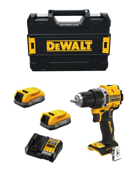 Perceuse à Percussion DeWALT DCD794E2T (2 x 1,7 Ah Powerstack +
