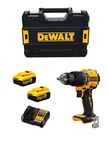 Trapano a Percussione DeWALT DCD799P2T (2 x 5,0 Ah + DCB1104 +