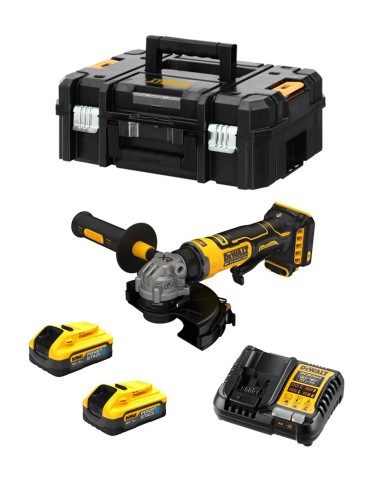 Mini-Winkelschleifer DeWALT DCG404H2T (2 x 5,0 Ah Powerstack +